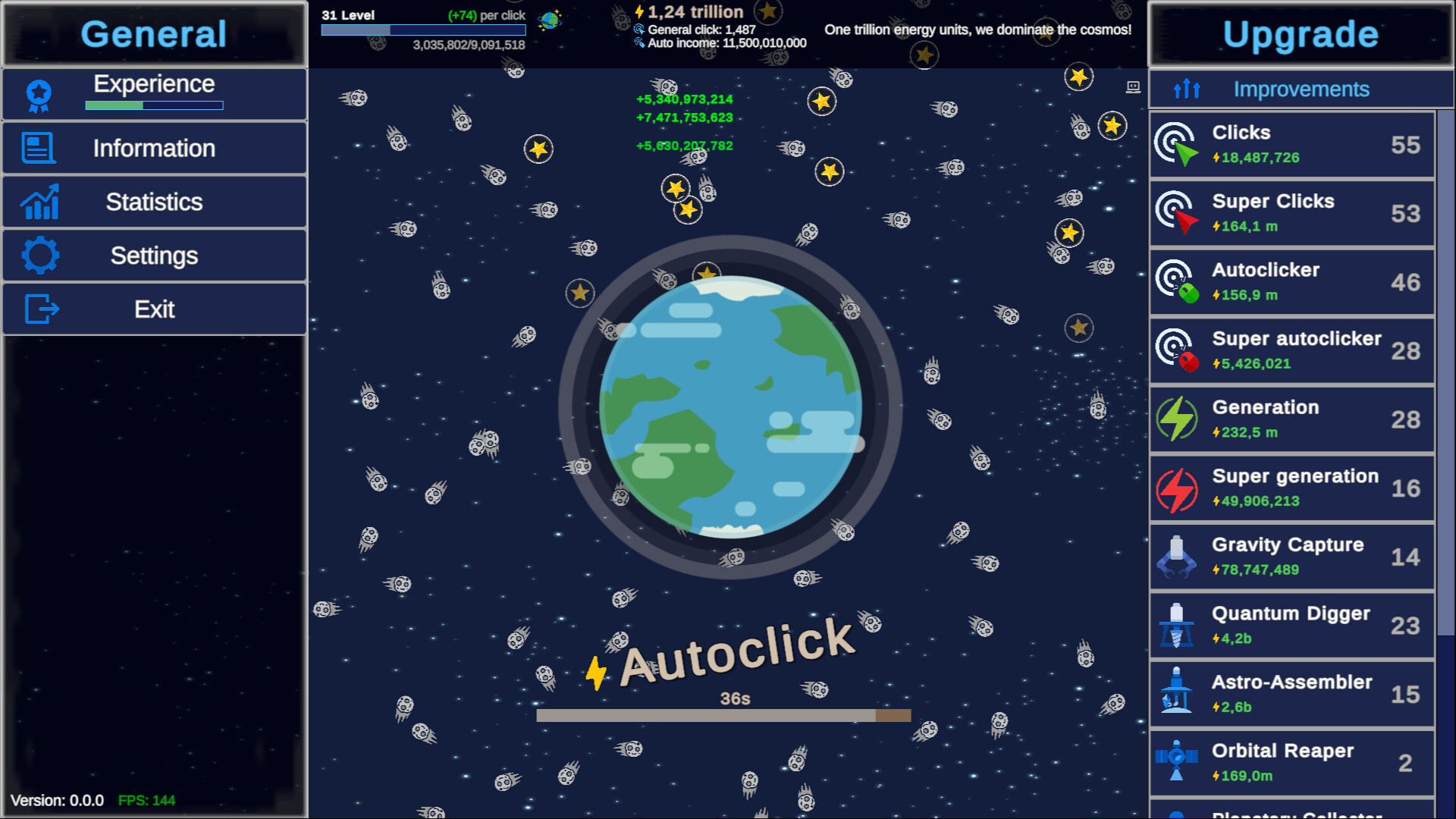 Clicker Astro Planet screenshot