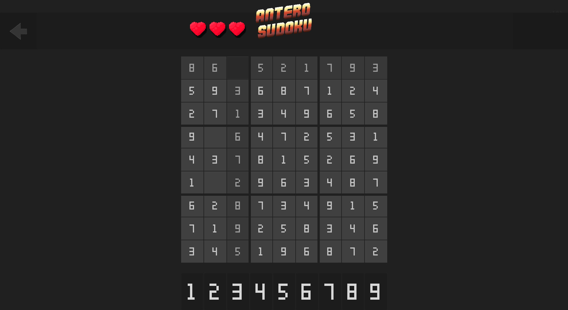 Antero Sudoku screenshot #1