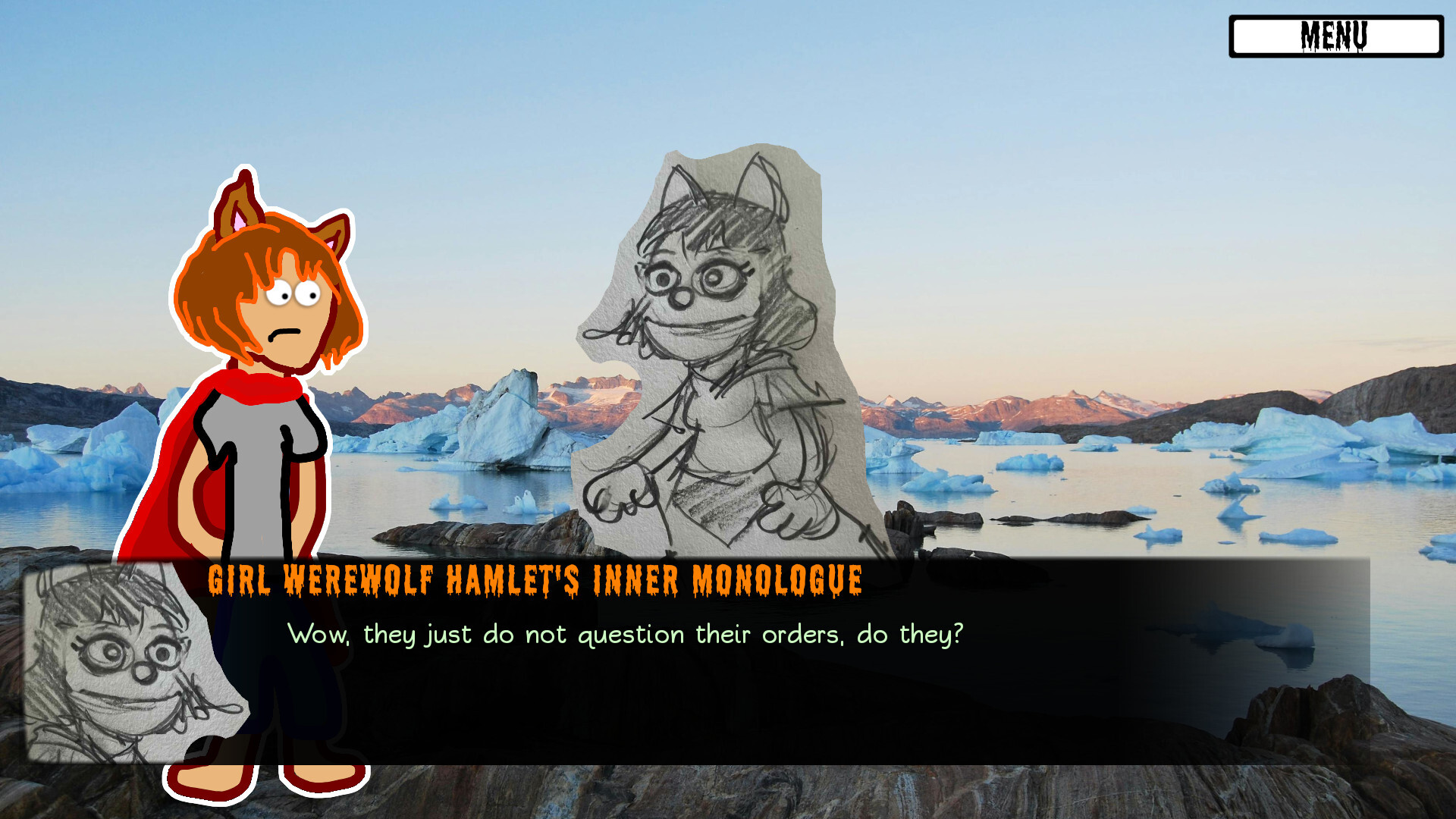Girl Werewolf Hamlet Saves Christmasのスクリーンショット 1
