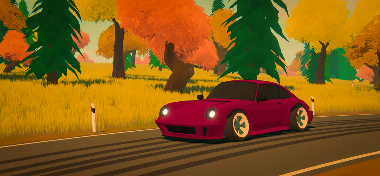 Scenery with a car