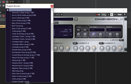 Cakewalk - Dimension Pro Holiday Pack: Bells & Whistles