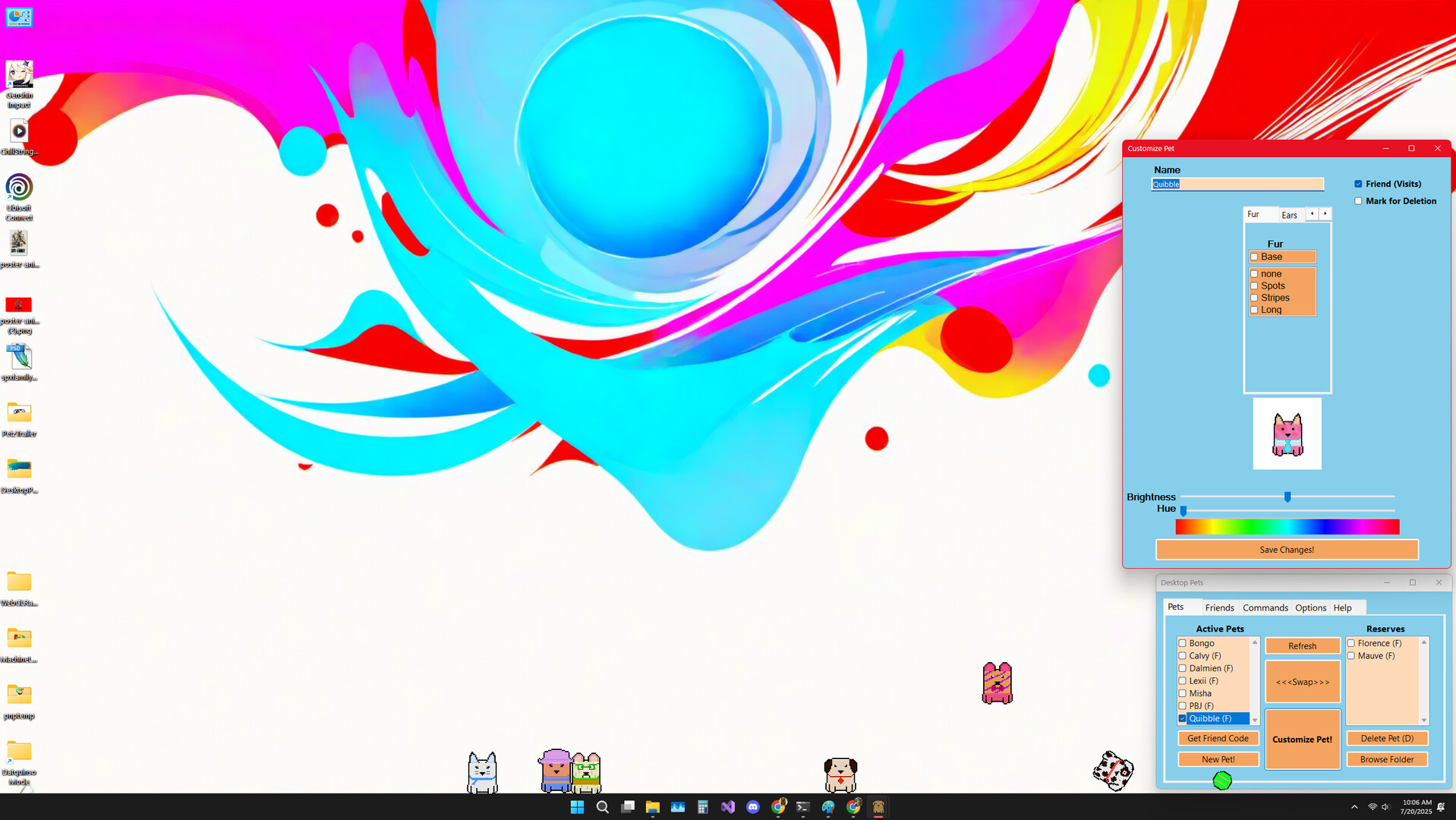 #3. Datquinso Desktop Pets (Steam) 由: Datquinso