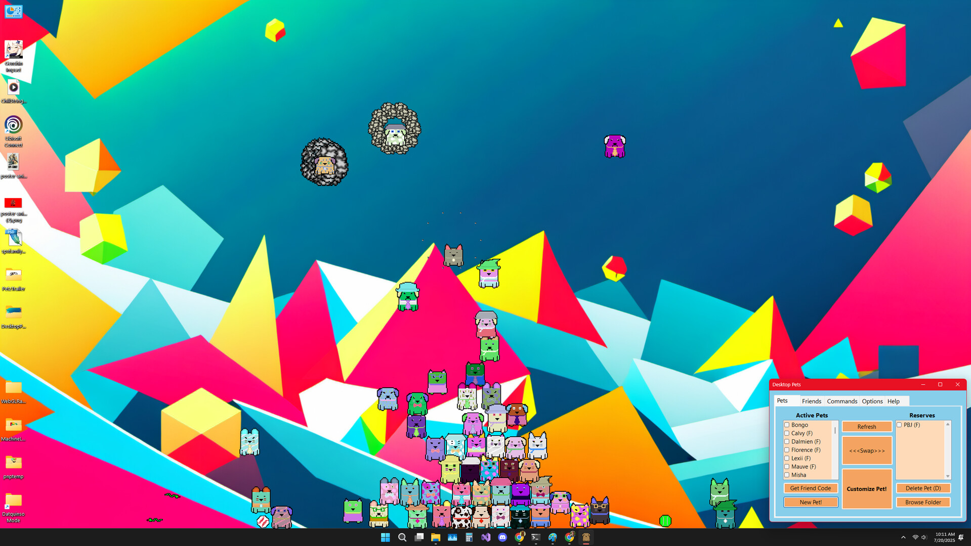 #10. Datquinso Desktop Pets (Steam) 由: Datquinso