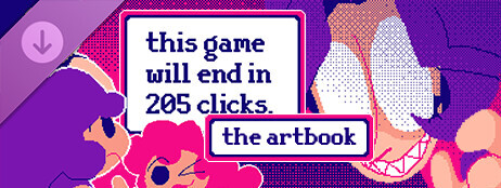 this game will end in 205 clicks - the artbook cover art