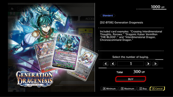 Cardfight!! Vanguard DD 2:Card Unlock Vol. 5【DZ-BT06】"Generation Dragenesis"