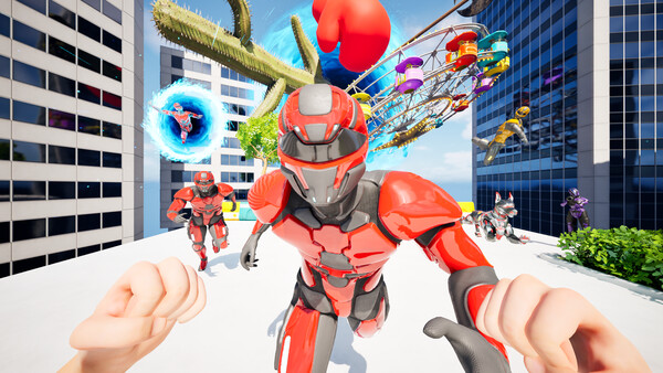 Screenshot of SkyRunner gameplay showing in-action mechanics