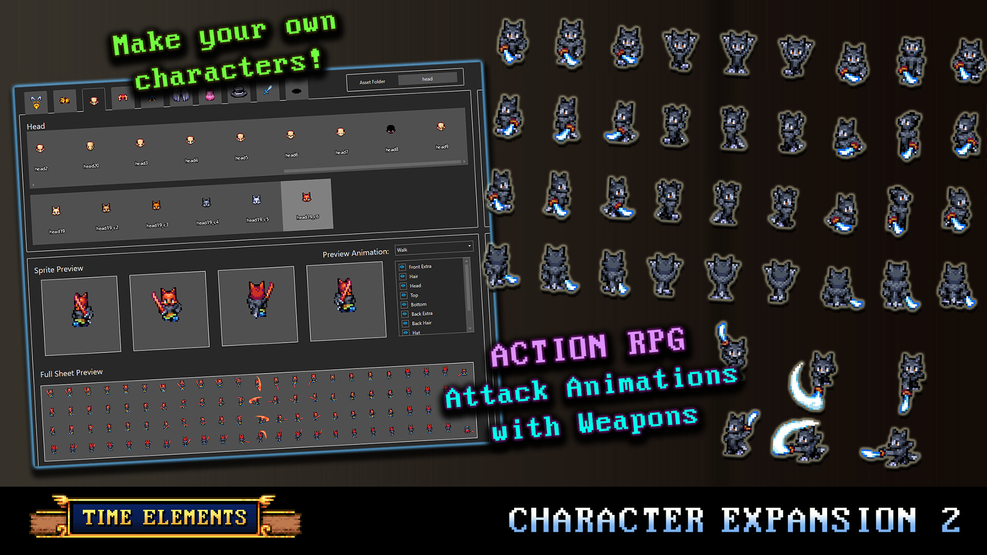 #3. RPG Maker MZ - Time Elements - Character Expansion 2 (Steam) Bởi: KOMODO