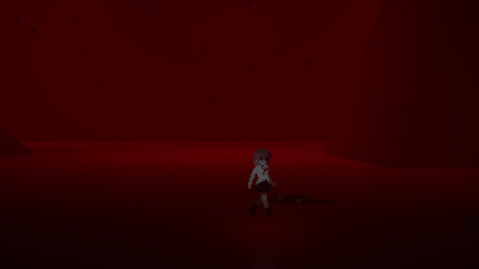 Leyla In Veil 公式スクリーンショット 血のような赤い霧の中を歩くレイラ
