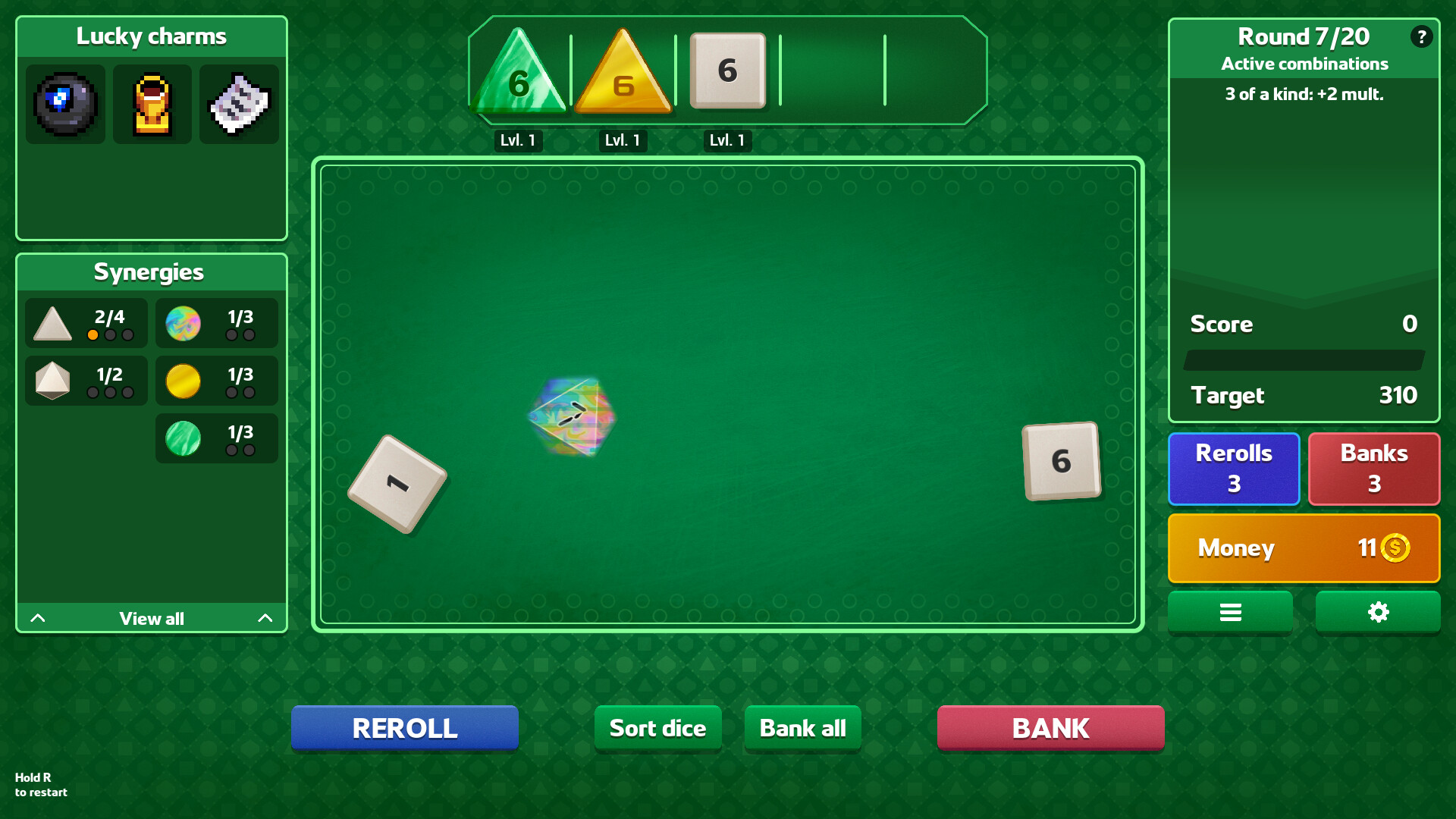 #1. Dice Dice Baby Demo (Steam) 来自: Nugget Games Studio