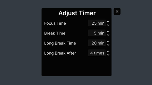Скриншот из Poua! – Your Pomodoro Buddy & Minimal Desktop Timer