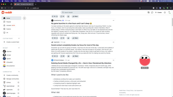 Скриншот из Poua! – Your Pomodoro Buddy & Minimal Desktop Timer