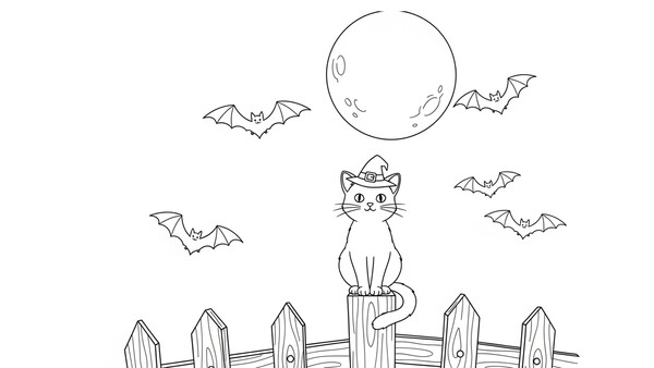 100 Cats Lost in Halloween Find & Color screenshot 2