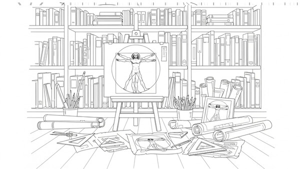 Screenshot of 100 Cats Lost in Da Vinci’s Workshop gameplay showing in-action mechanics