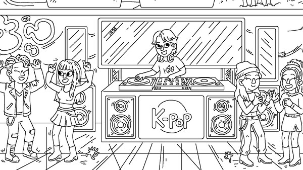 Screenshot 4 of 100 Cats Lost in South Korea Find & Color - final gameplay screenshot