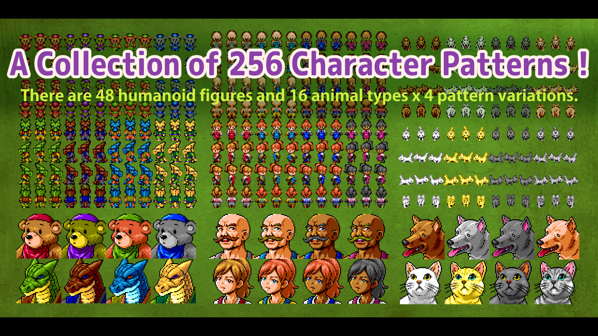 #2. RPG Maker MZ - MEGA FANTASY Walking NPCs and Faces (Steam) 由: Gotcha Gotcha Games