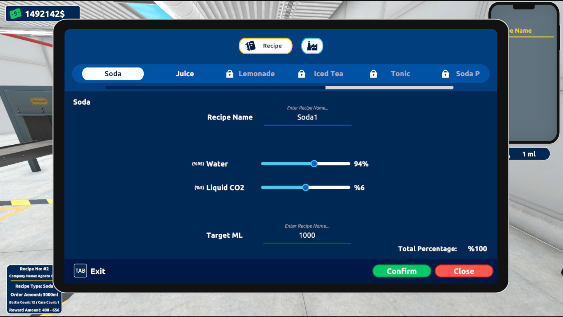 Скриншот игры Drink Factory Simulator - 3
