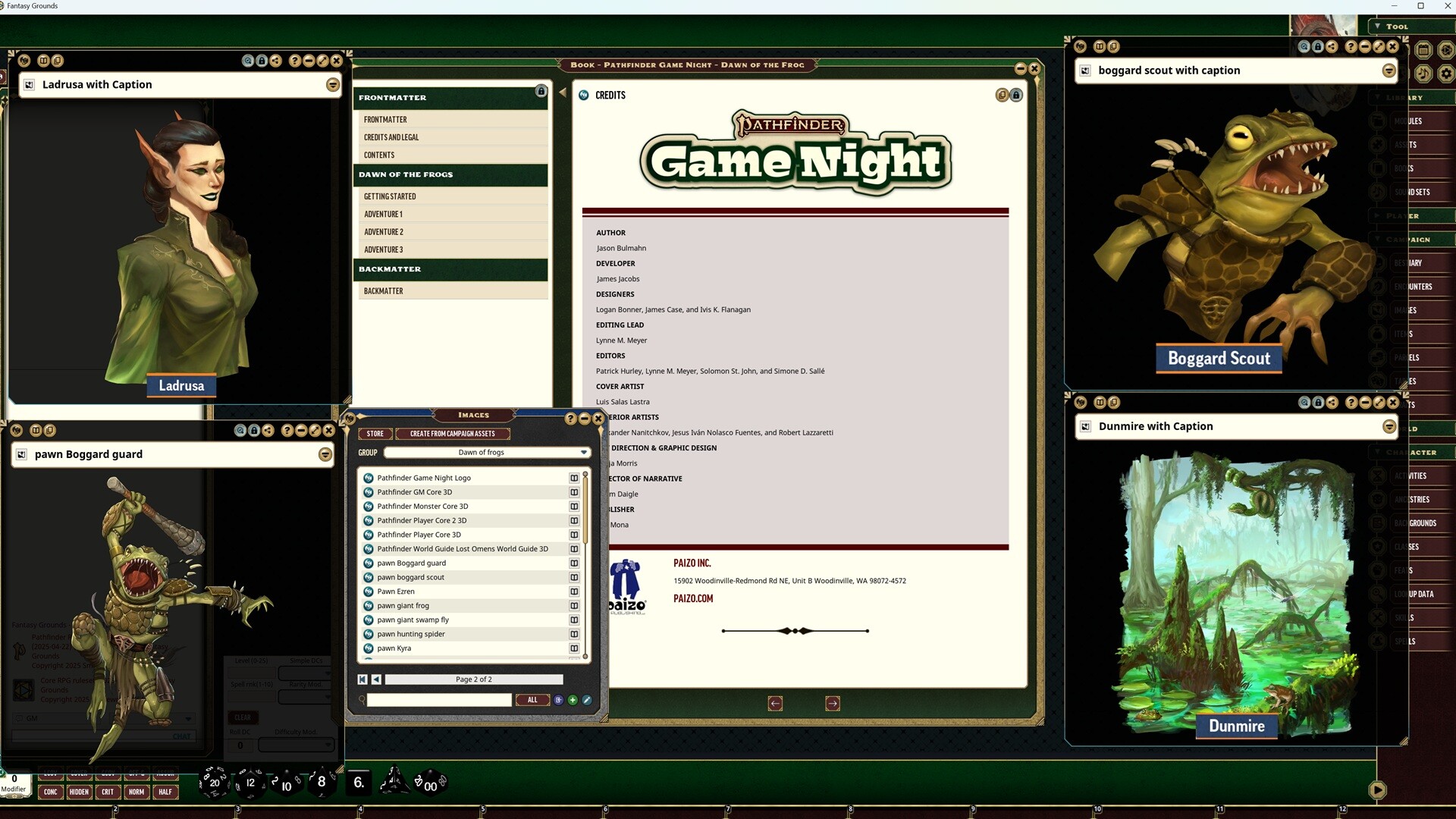 #1. Fantasy Grounds - Pathfinder 2 RPG - Game Night - Dawn of the Frogs (Steam) بواسطة: SmiteWorks USA, LLC
