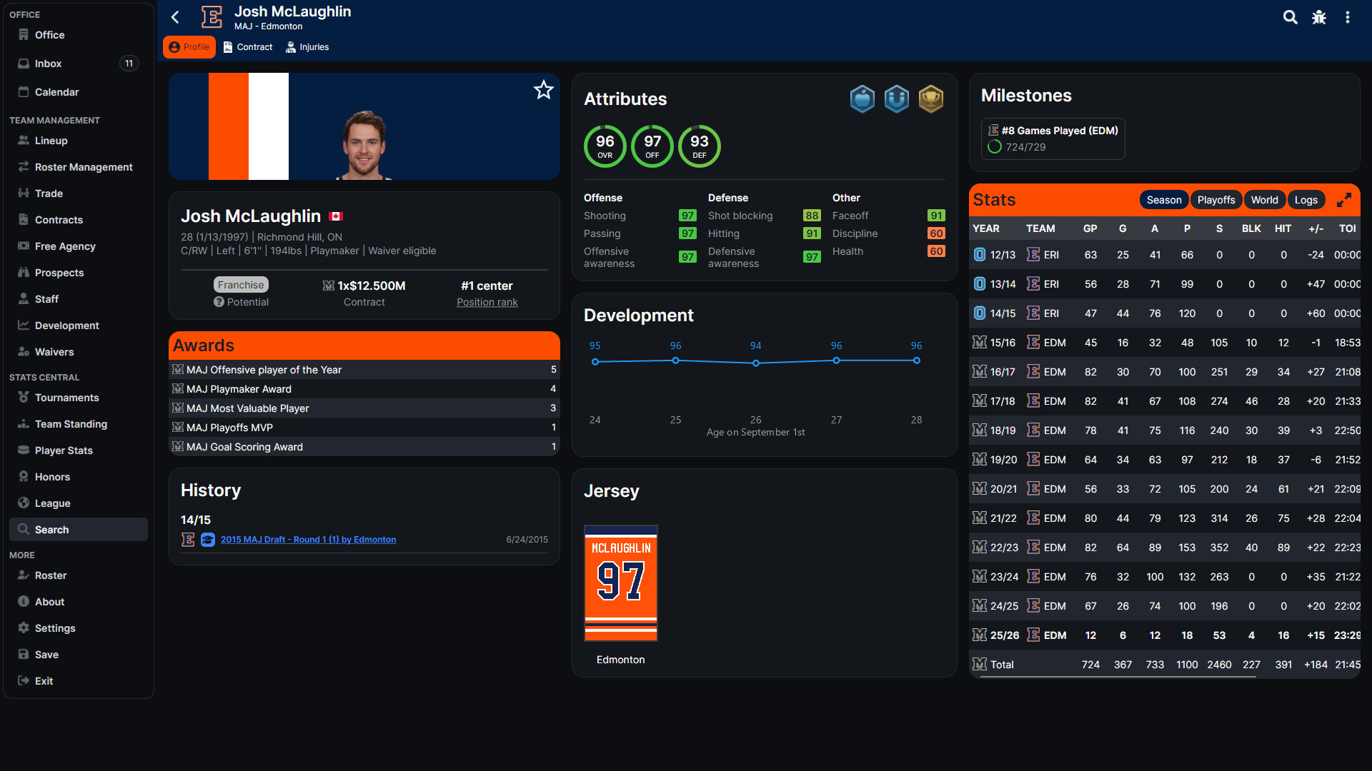Hockey Legacy Manager 26 screenshot #2