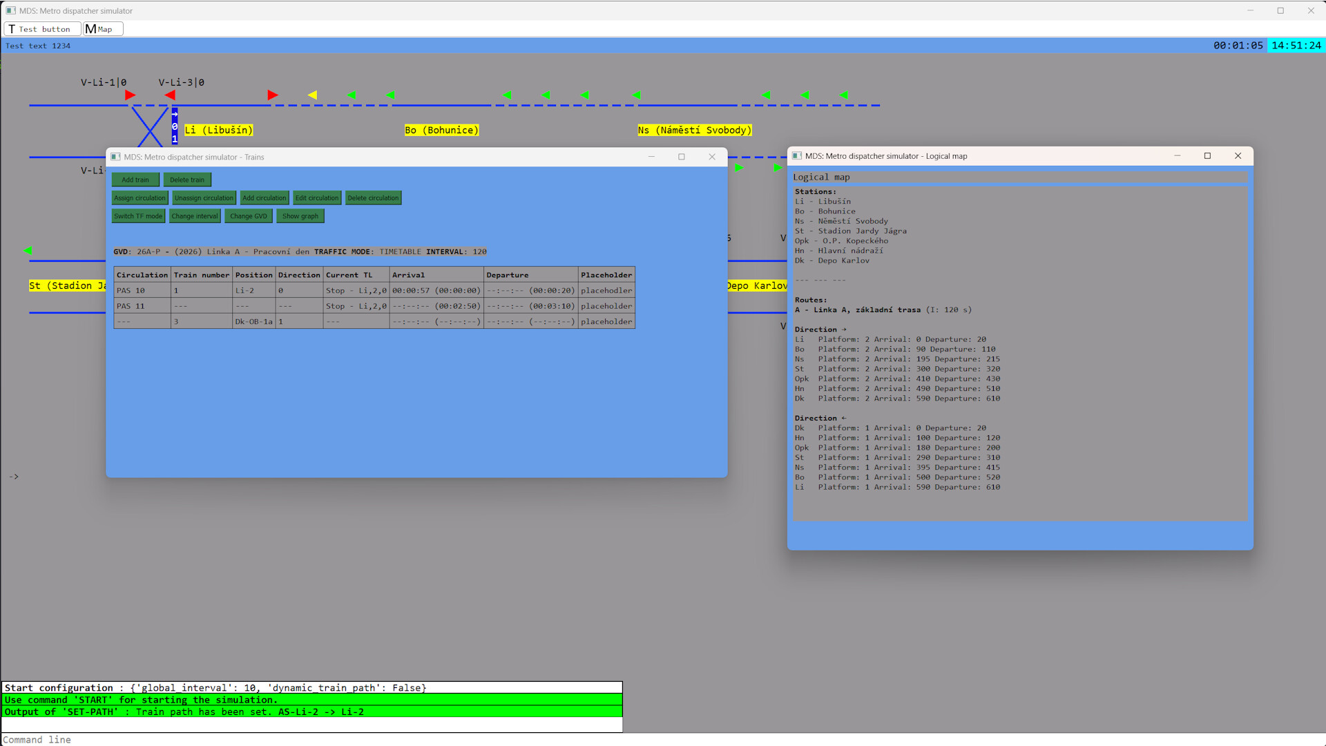 MDS: Metro dispatcher simulator screenshot #2
