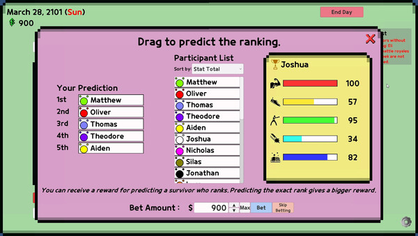 Скриншот из Battle Royale Manager