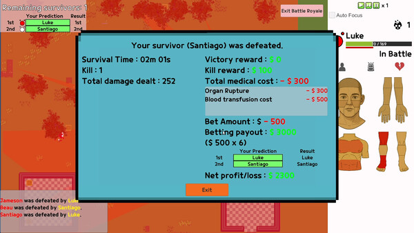 Скриншот из Battle Royale Manager