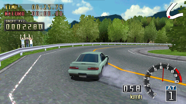 Screenshot of Driftline Peaks gameplay showing in-action mechanics