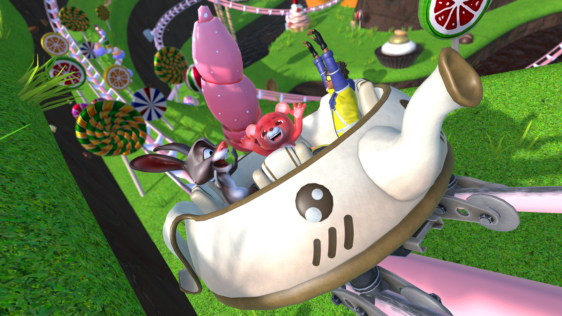 Epic Roller Coasters — Crazy Carts — Mad Tea Cupのスクリーンショット 1