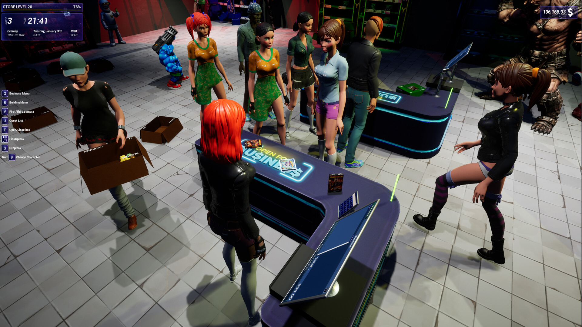 OPEN FOR BUSINESS: Game & Movie Store Simulator screenshot #14