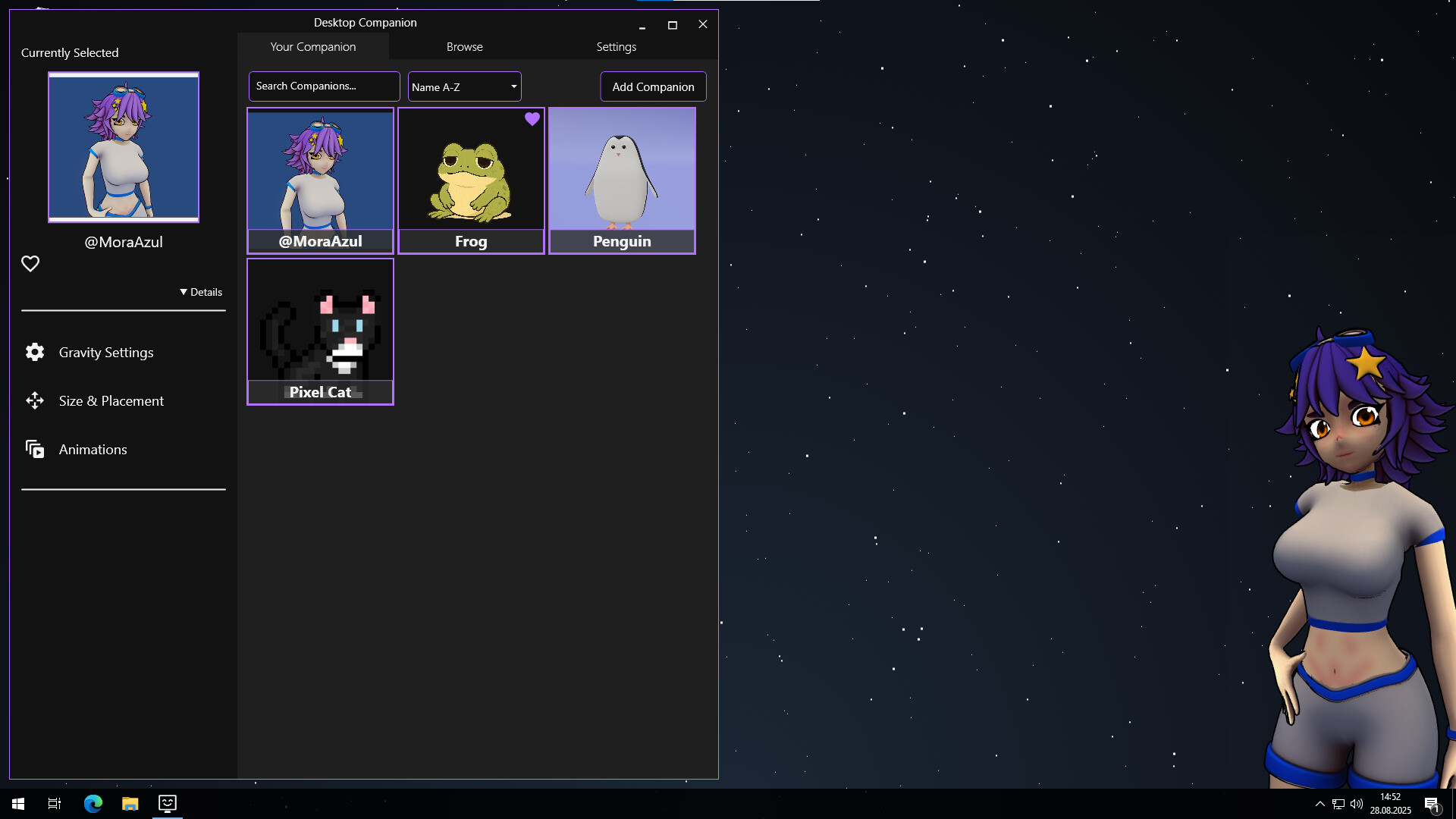 #1. Desktop Companion (Steam) بواسطة: Efess