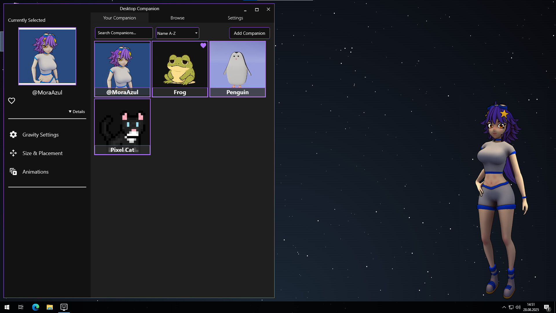 #2. Desktop Companion (Steam) بواسطة: Efess