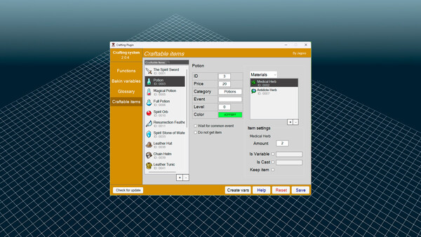 RPG Developer Bakin Crafting System