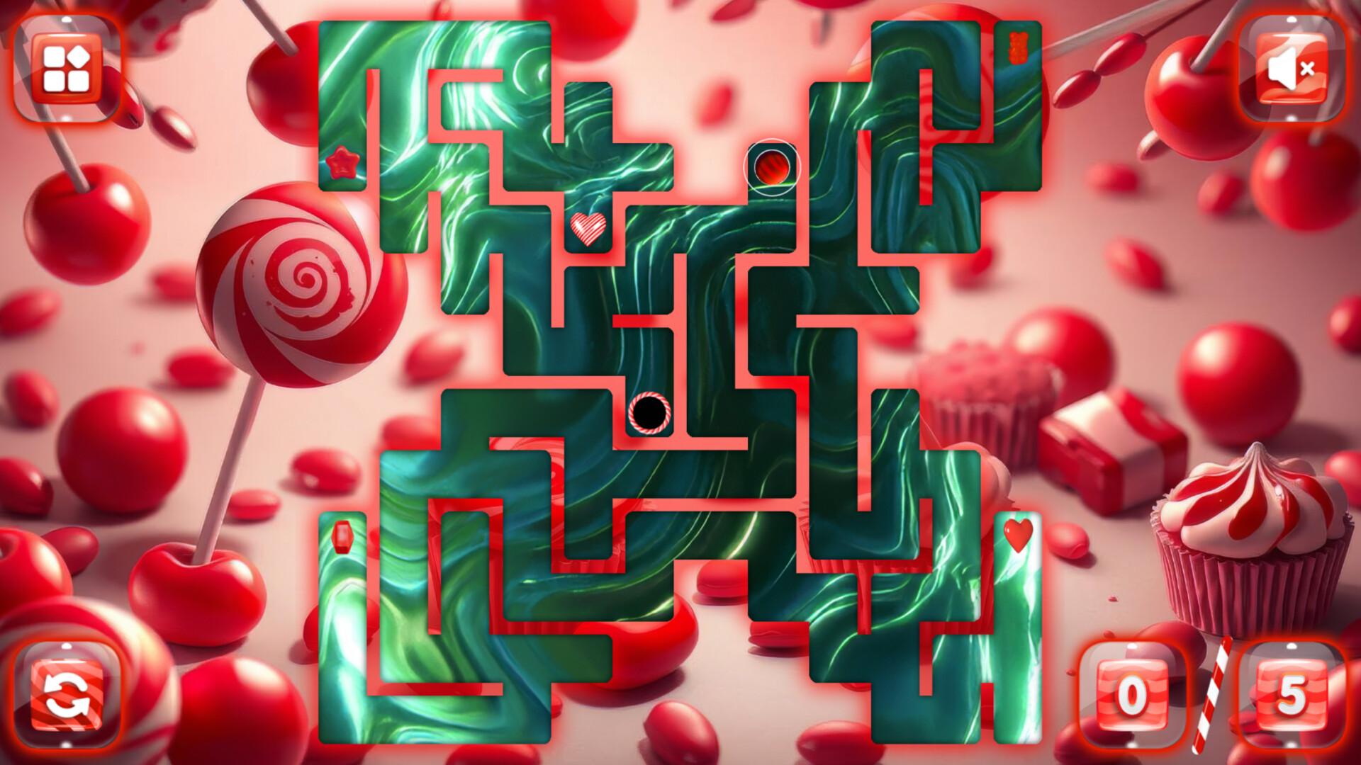 Sweetie Candy Maze: Red Cherry screenshot 3