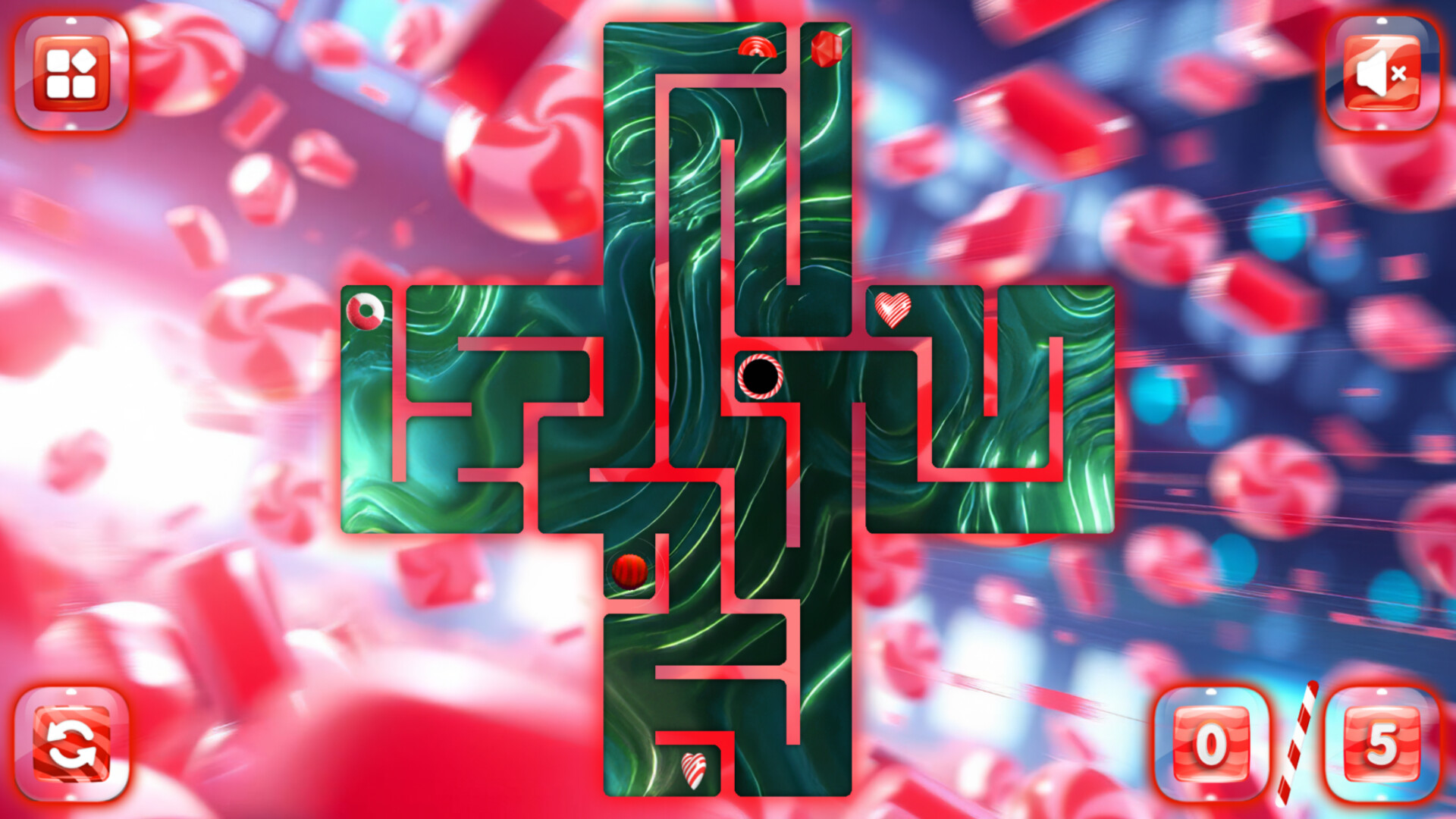 Sweetie Candy Maze: Red Cherry screenshot 1