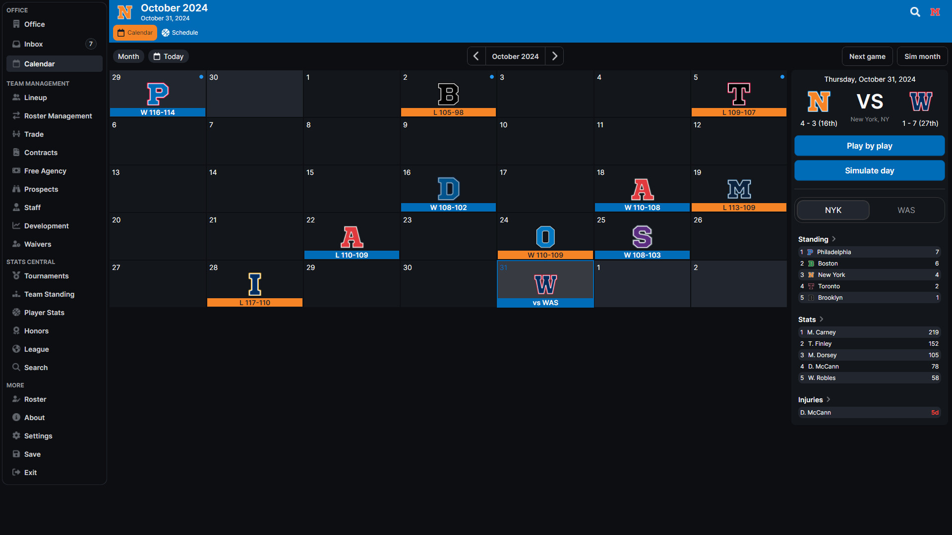 Basketball Legacy Manager 26 screenshot 1