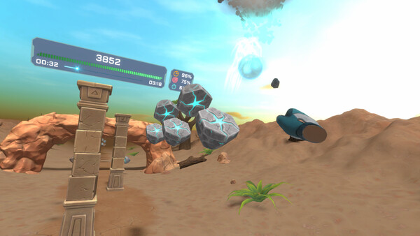 Screenshot of Music Parkour gameplay showing in-action mechanics