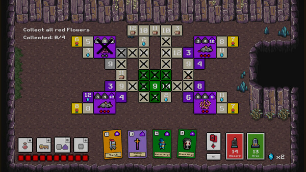 Screenshot of Cardbound Heroes gameplay showing in-action mechanics