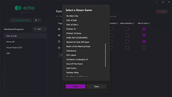 Echo screenshot 2