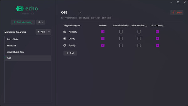 Скриншот из Echo
