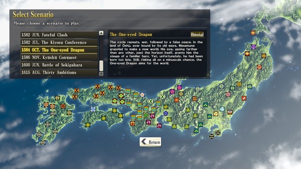 NOBUNAGA'S AMBITION: SoI - Scenario 8 "The One-eyed Dragon"