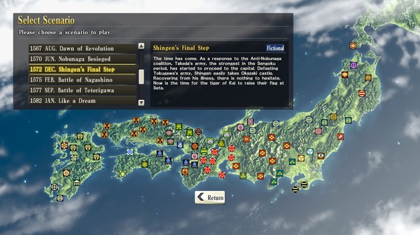 NOBUNAGA'S AMBITION: SoI - Scenario 9 "Shingen's Final Step"