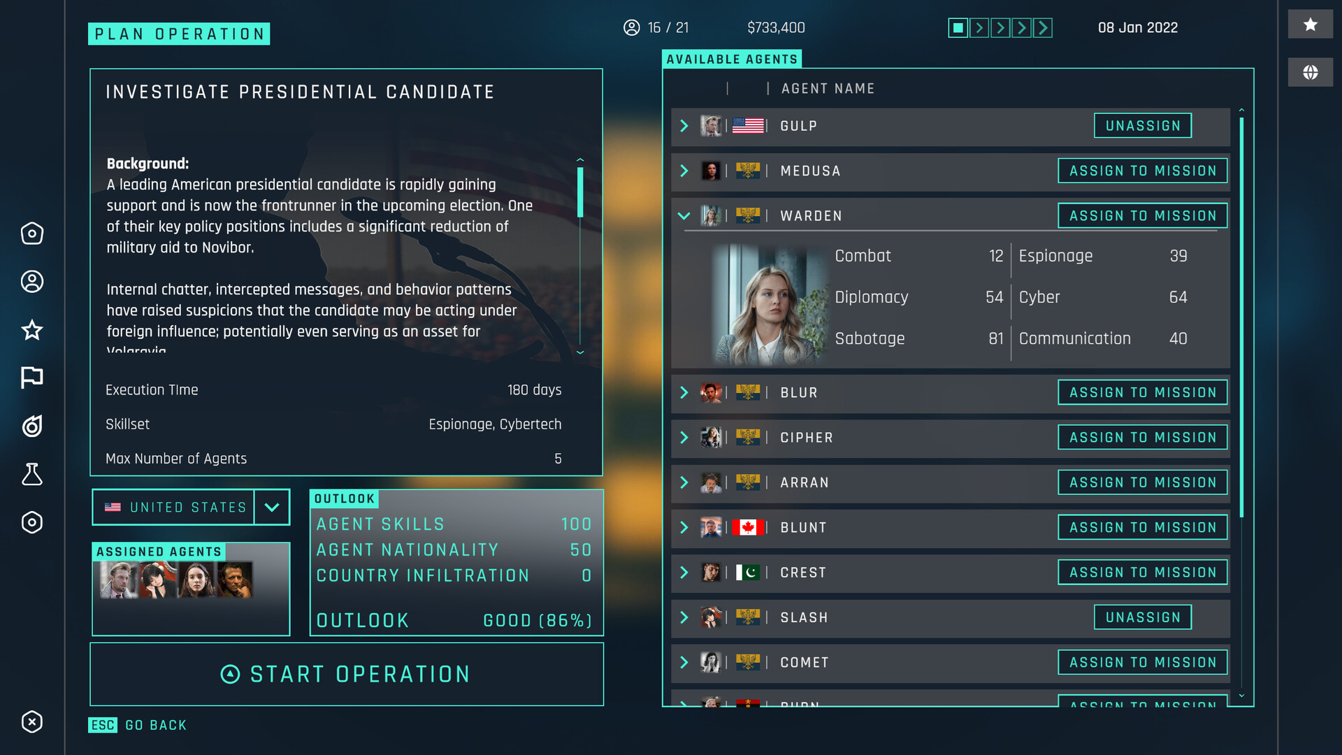 Shadow Division: Spymaster screenshot #2