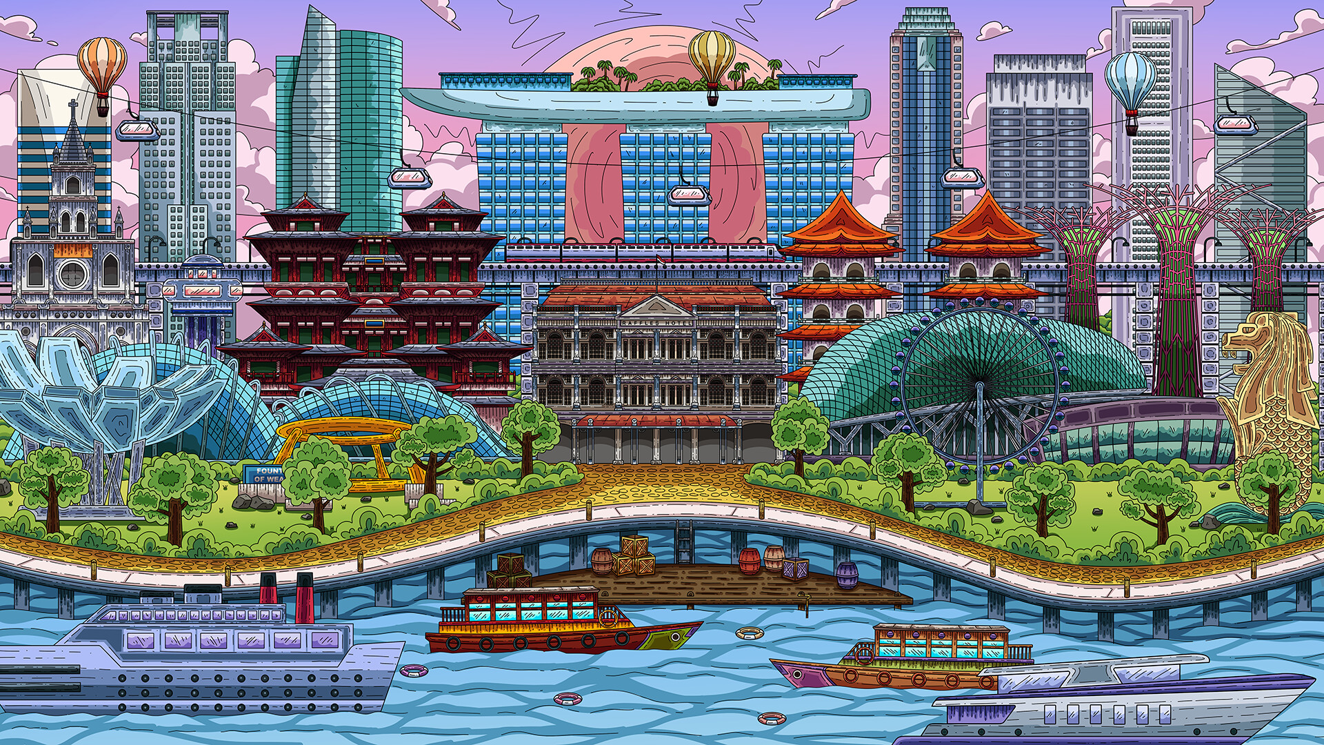 100 Singapore Cats  - Artbook Featured Screenshot #1