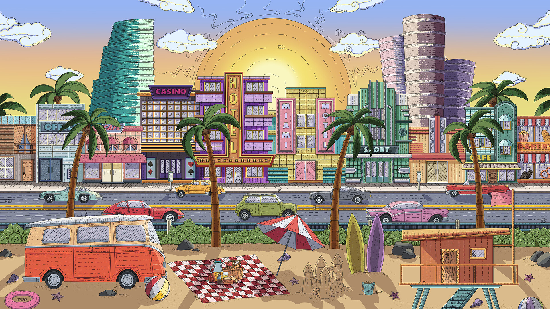 100 Miami Cats - Artbook Featured Screenshot #1