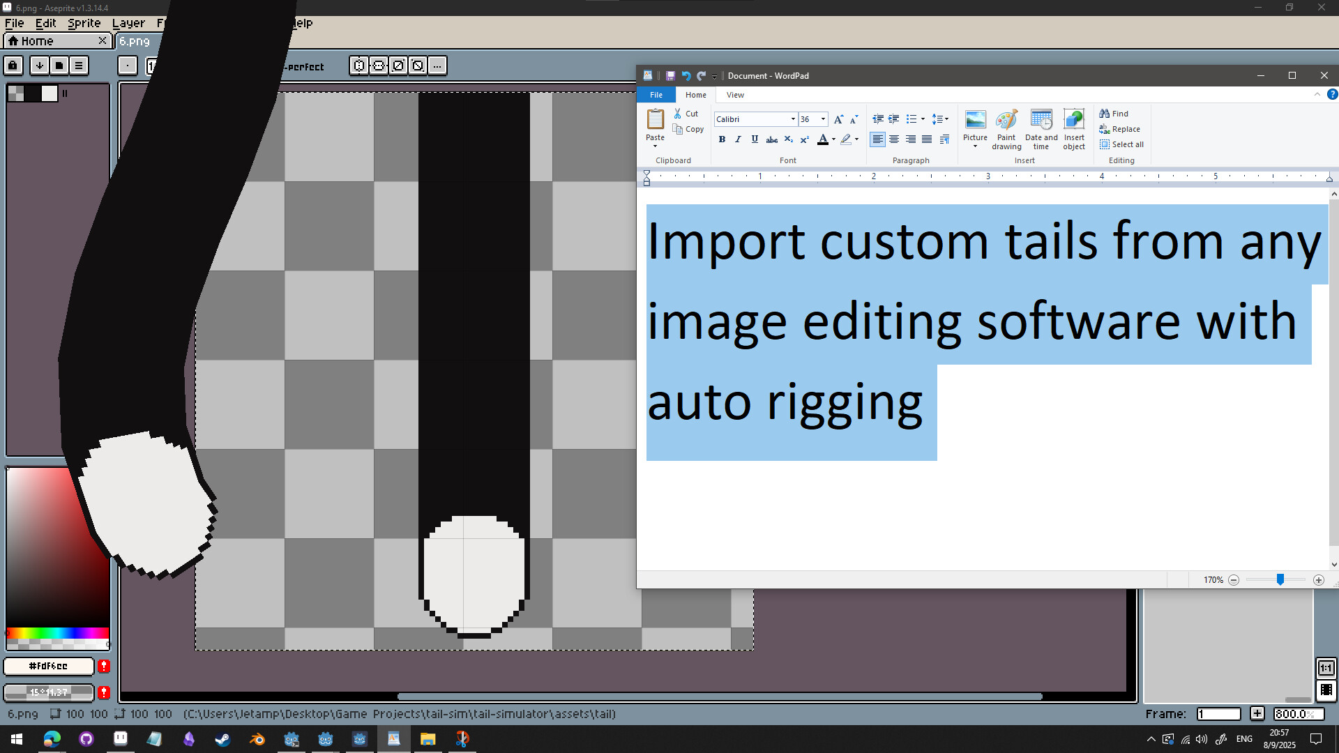 Tail Simulator