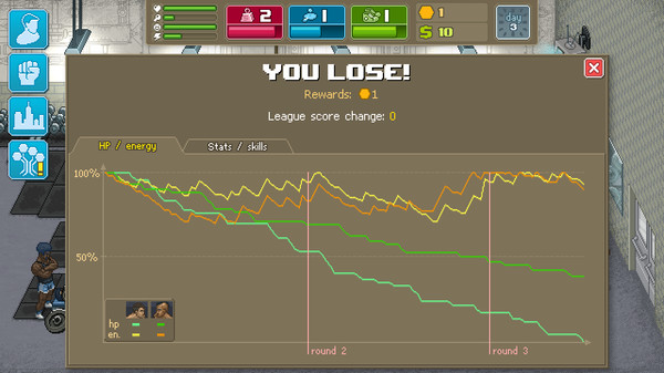 Screenshot 4 of Punch Club - final gameplay screenshot