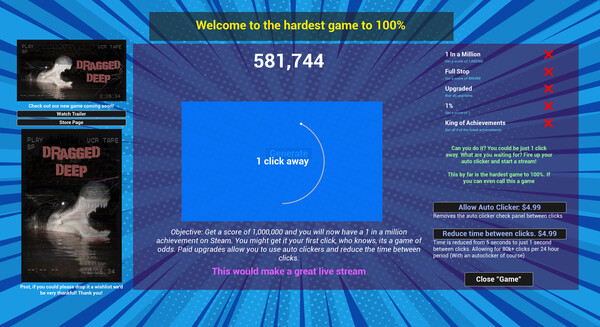 1 in a Million | A game of odds game for Linux 1