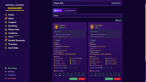 Football Academy Manager Demo