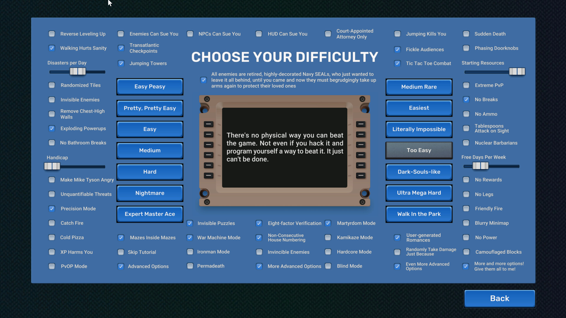 Video Game Menu: The Game screenshot 3