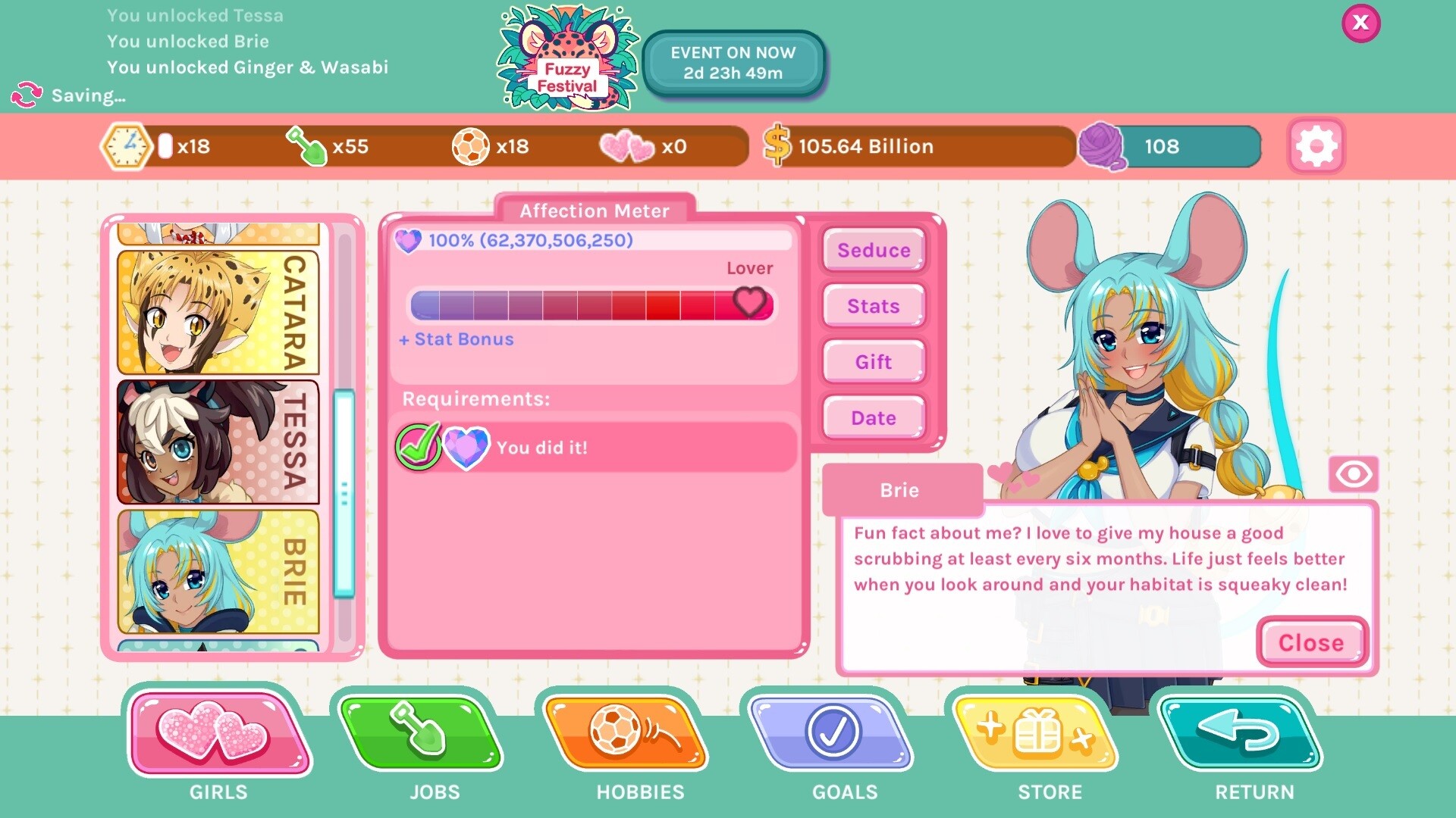 #5. Crush Crush - Fuzzy Festival Event Bundle (Steam) By: Sad Panda Studios