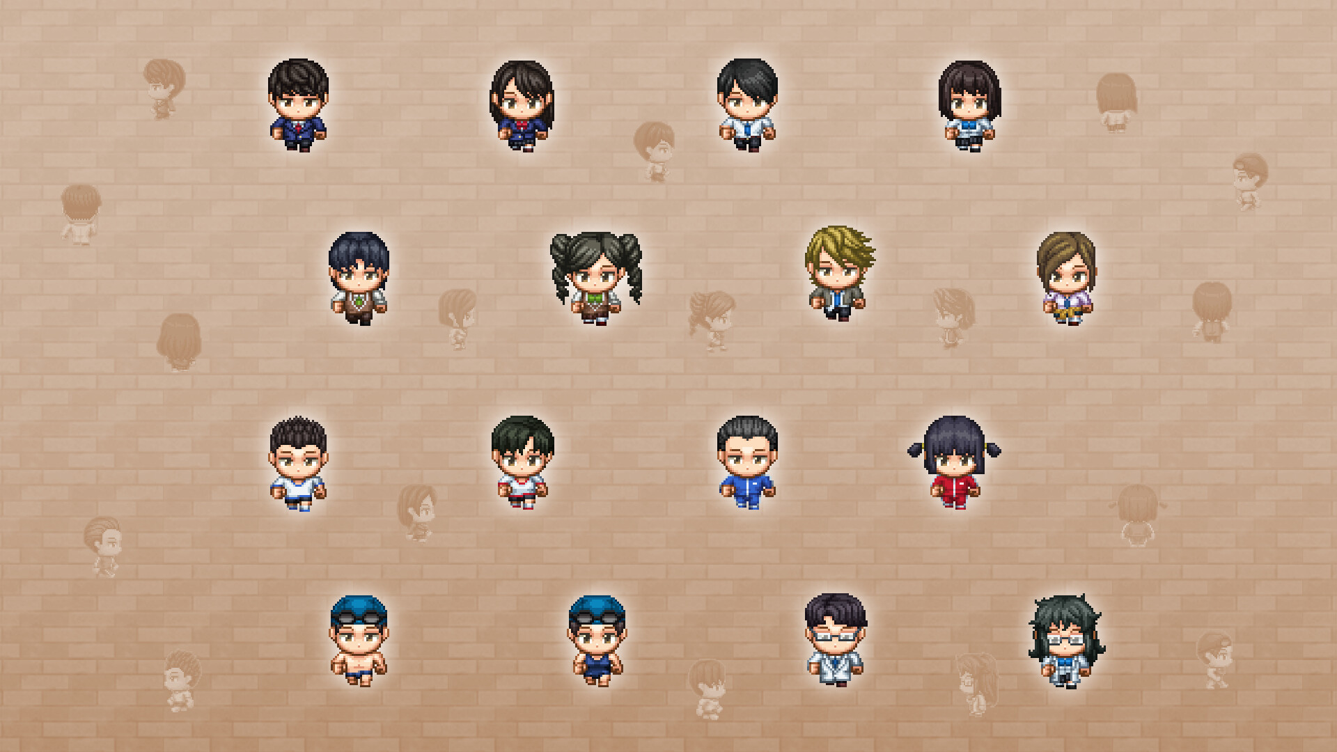 RPG Maker MV - SERIALGAMES LivingGoodCity Japanese School NPC SET Featured Screenshot #1